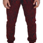 Elegant Red Wool Trousers for Men