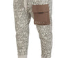 Elegant White Cotton Blend Trousers