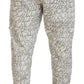 Elegant White Cotton Blend Trousers