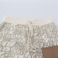 Elegant White Cotton Blend Trousers
