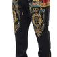 Sleek Black Silk Italian Dress Pants