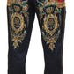 Sleek Black Silk Italian Dress Pants