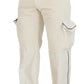 Elegant Off White Cotton Blend Pants