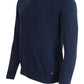 Elegant Blue Cotton Pullover Sweater