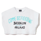 Chic Sleeveless Logo Tee in Pristine White