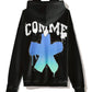 Street Edge Hooded Sweatshirt with Bold Prints