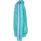 Chic Light Blue Zipper Jacket with Graphic Prints