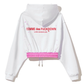 Chic Gathered Short Hooded Sweatshirt in White