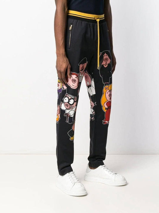 Pig Family Graphic Sport Pants - Exclusive Design