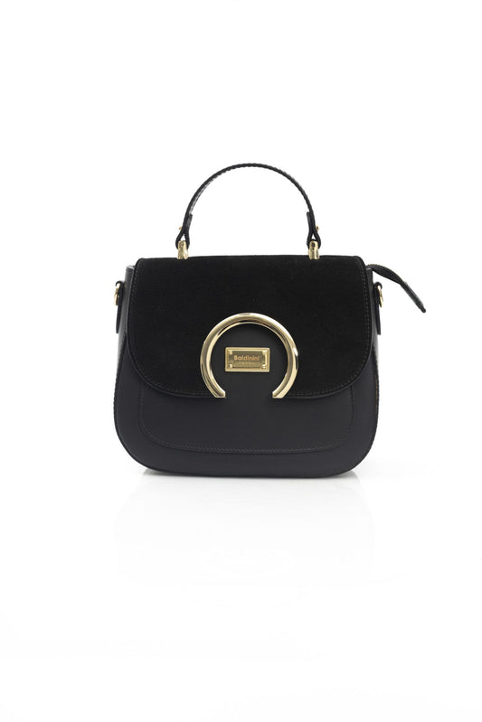 Black Leather Women Shoulder Bag