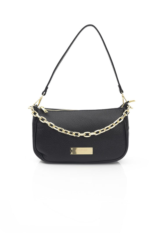 Black Leather Women Shoulder Bag