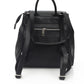 Black Leather Women Backpack