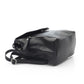 Black Leather Women Backpack