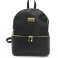 Black Cow Leather Women Backpack