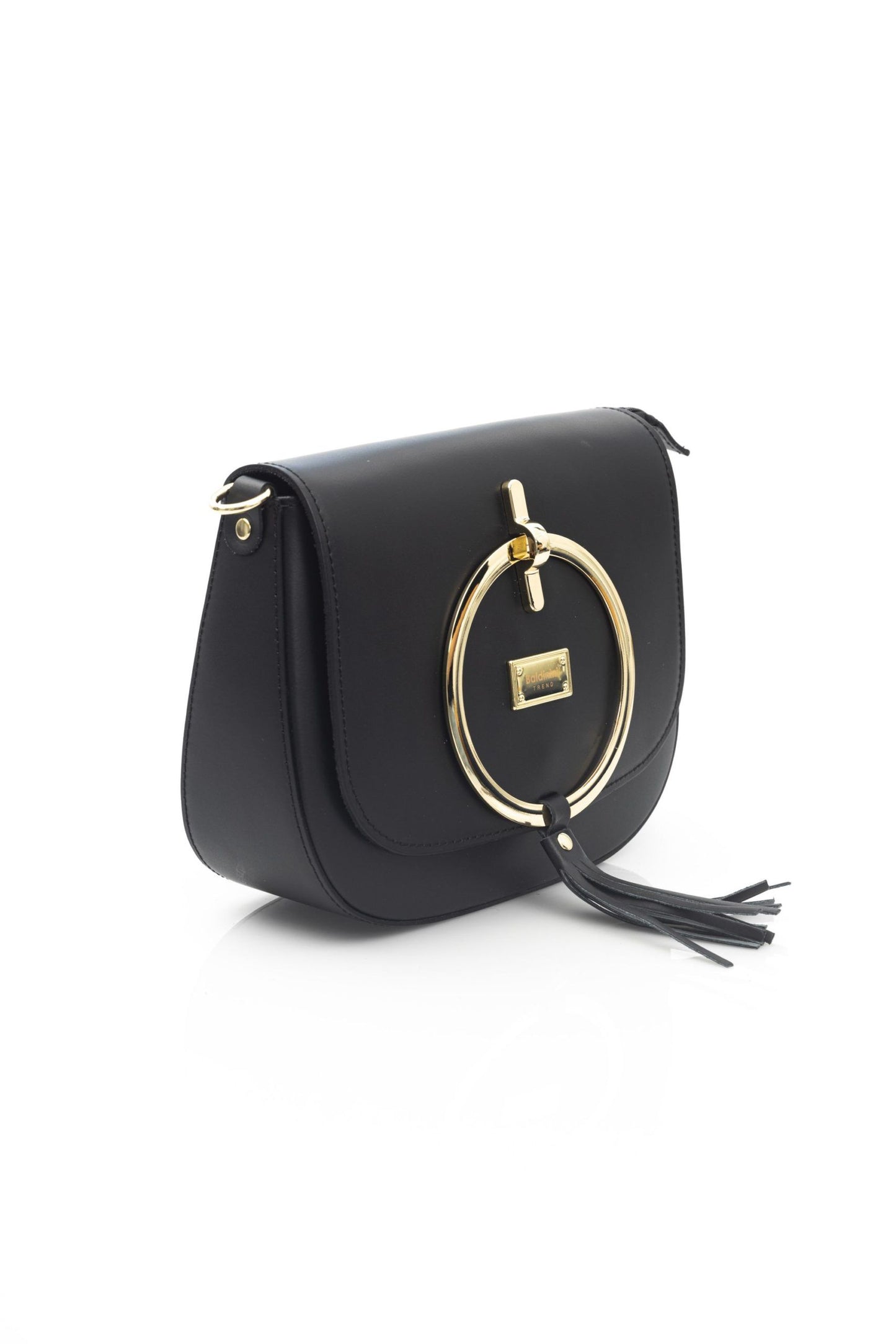 Black Leather Women Crossbody Bag