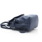 Blue Leather Women Backpack