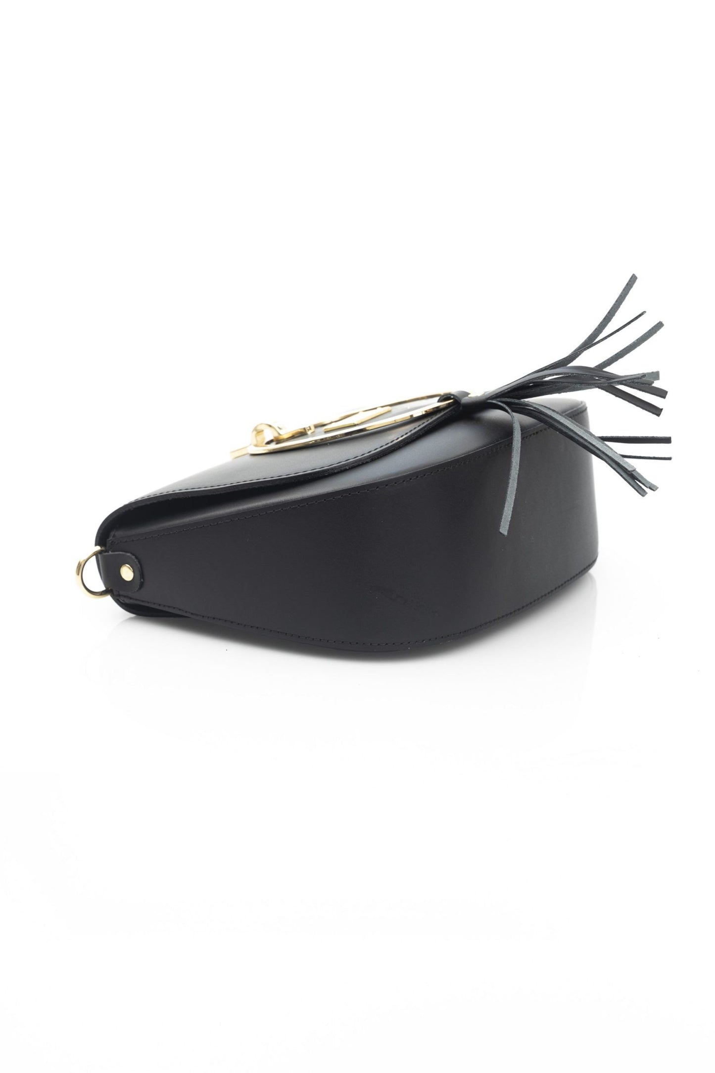 Black Leather Women Crossbody Bag