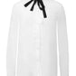 Elegant Silk Blouse with Pearl Details