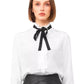 Elegant Silk Blouse with Pearl Details