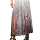 Elegant Grey Pleated Skirt with Logo Waistband