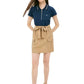 Chic Linen-Blend Skirt with Stylish Pockets
