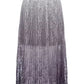 Elegant Grey Pleated Skirt with Logo Waistband