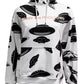 UFO Print Cotton Sweatshirt with Pink Logo