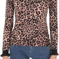 Leopard Charm Wide Neck Sweater