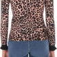 Leopard Charm Wide Neck Sweater