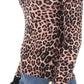 Leopard Charm Wide Neck Sweater