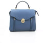 Blue Leather Women Handbag