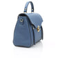 Blue Leather Women Handbag