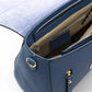 Blue Leather Women Handbag