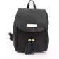 Black Cow Leather Women Backpack