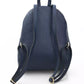 Blue Cow Leather Women Backpack