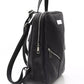 Black Leather Women Backpack