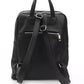 Black Leather Women Backpack