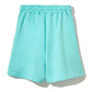 Light Blue Cotton Bermuda Shorts with Logo Print