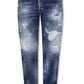 Chic Cool Guy Paint-Splattered Jeans