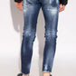 Chic Cool Guy Paint-Splattered Jeans