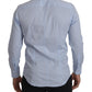 Luxurious Light Blue Cotton Martini Dress Shirt