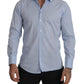 Luxurious Light Blue Cotton Martini Dress Shirt