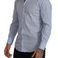 Luxurious Light Blue Cotton Martini Dress Shirt
