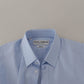 Luxurious Light Blue Cotton Martini Dress Shirt