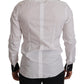 Elegant White Slim Fit Dress Shirt