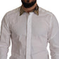 Elegant White Slim Fit Dress Shirt