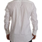 Elegant White Slim Fit Cotton Dress Shirt