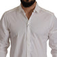 Elegant White Slim Fit Cotton Dress Shirt