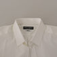 Elegant White Slim Fit Cotton Dress Shirt