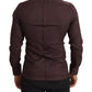 Elegant Brown Slim Fit Dress Shirt